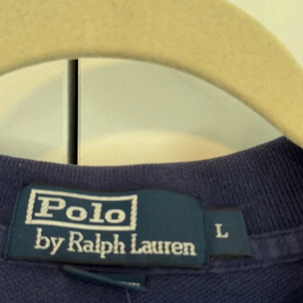 Polo by Ralph Lauren Long Sleeve Collared Shirt Men’s Large Navy Blue Red Polo